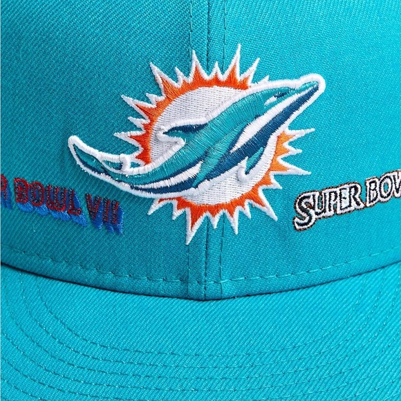 New🌟New Era Miami Dolphins Champions Fitted Baseball Hat - Picture 3 of 6